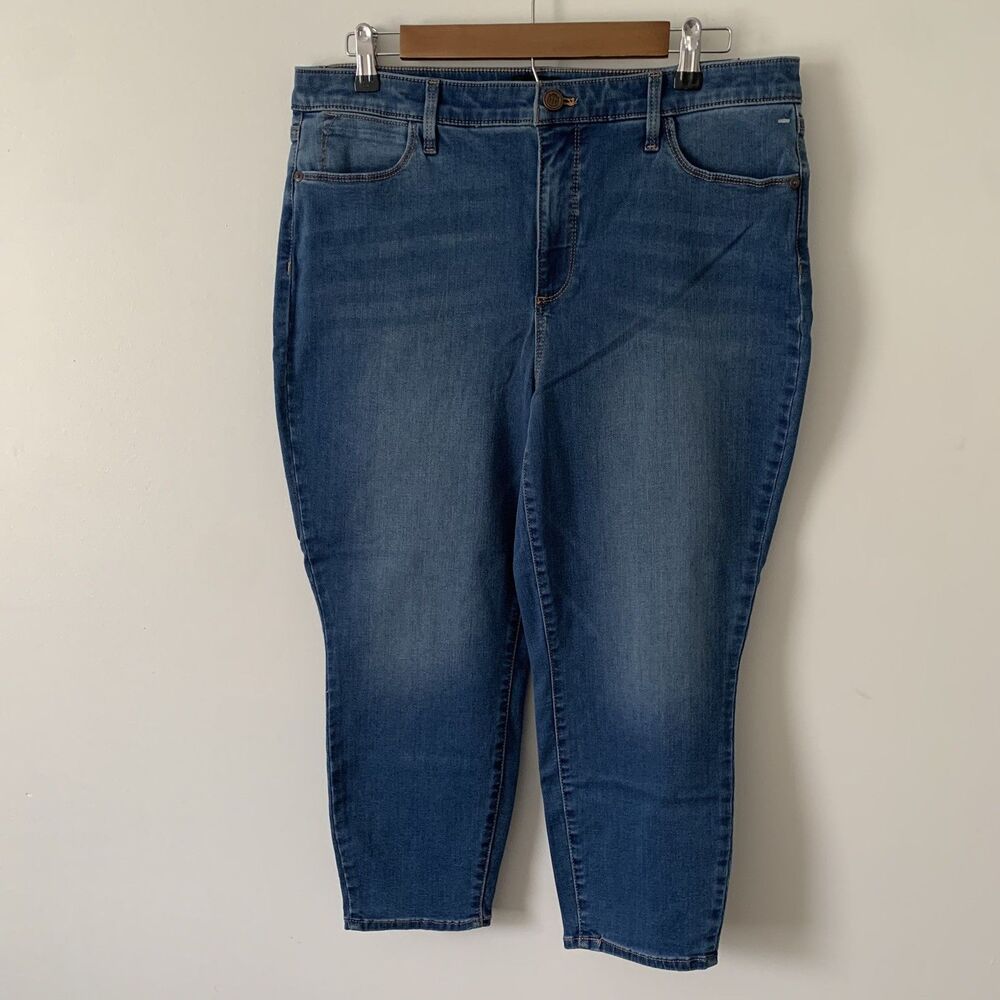 Talbots Women 14P Denim Jegging Crop Jeans Blue Simply Flattering